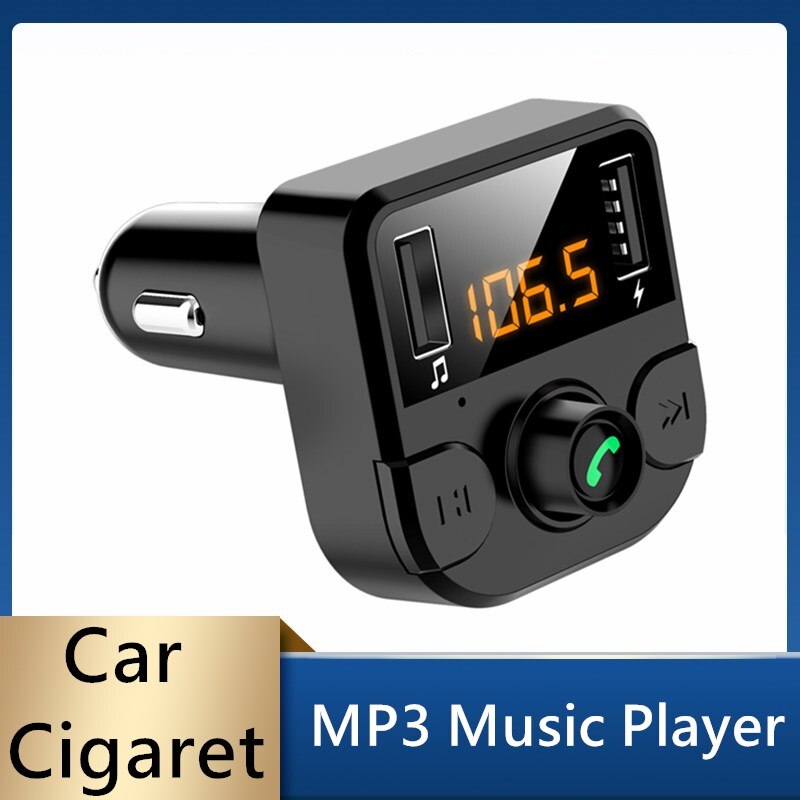 3.4a schnelllade-autoladegeräte, fm-transmitter, bluetooth, dual-usb-handyladegerät, schnellladefunktion,  mp3 tf- karten-musiksystem