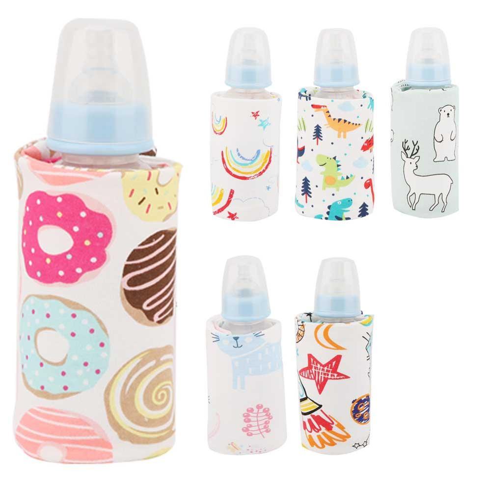 USB Flessenwarmer Draagbare Reizen Melk Warmer Baby Zuigfles Verwarmde Deksel Isolatie Thermostaat Voedsel Heater