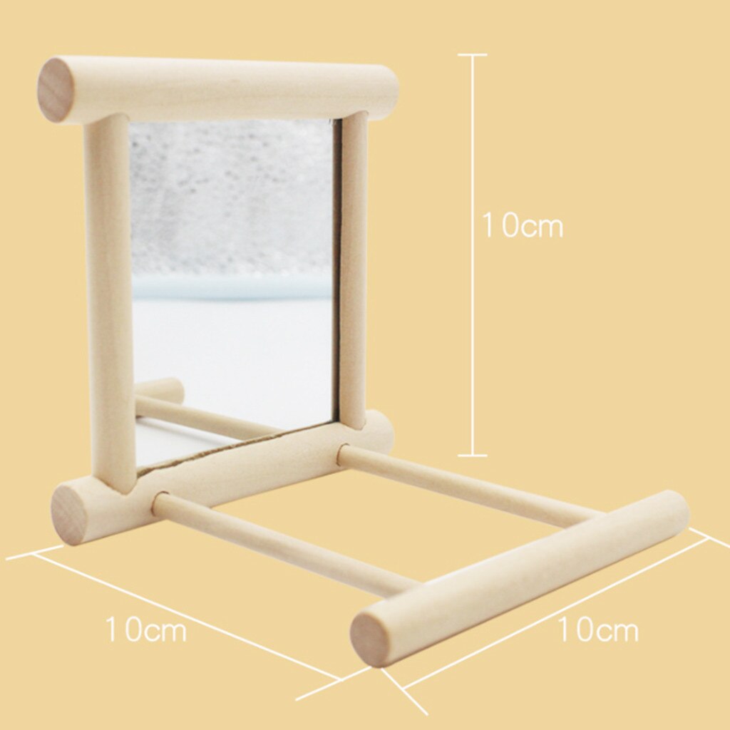 Bird Speelgoed Spiegel Kauwen Speeltuin Kaketoes Vogels Opknoping Speelgoed Natuurlijke Houten Vogel Papegaai Speelgoed Kauwen Opknoping Speelgoed