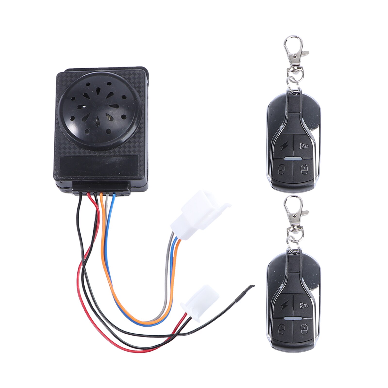 3Pc Motorcycle Alarm System Anti-theft Horn Alarm Warner with Cutting Off Remote Engine Start Arming Disarming