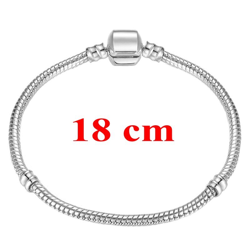 Bijoux fins en argent Sterling 925, ensemble de bijoux fin, collier fait à la main, Set de fête de mariée pour femmes, Bracelet à breloques: Bracelet 18cm