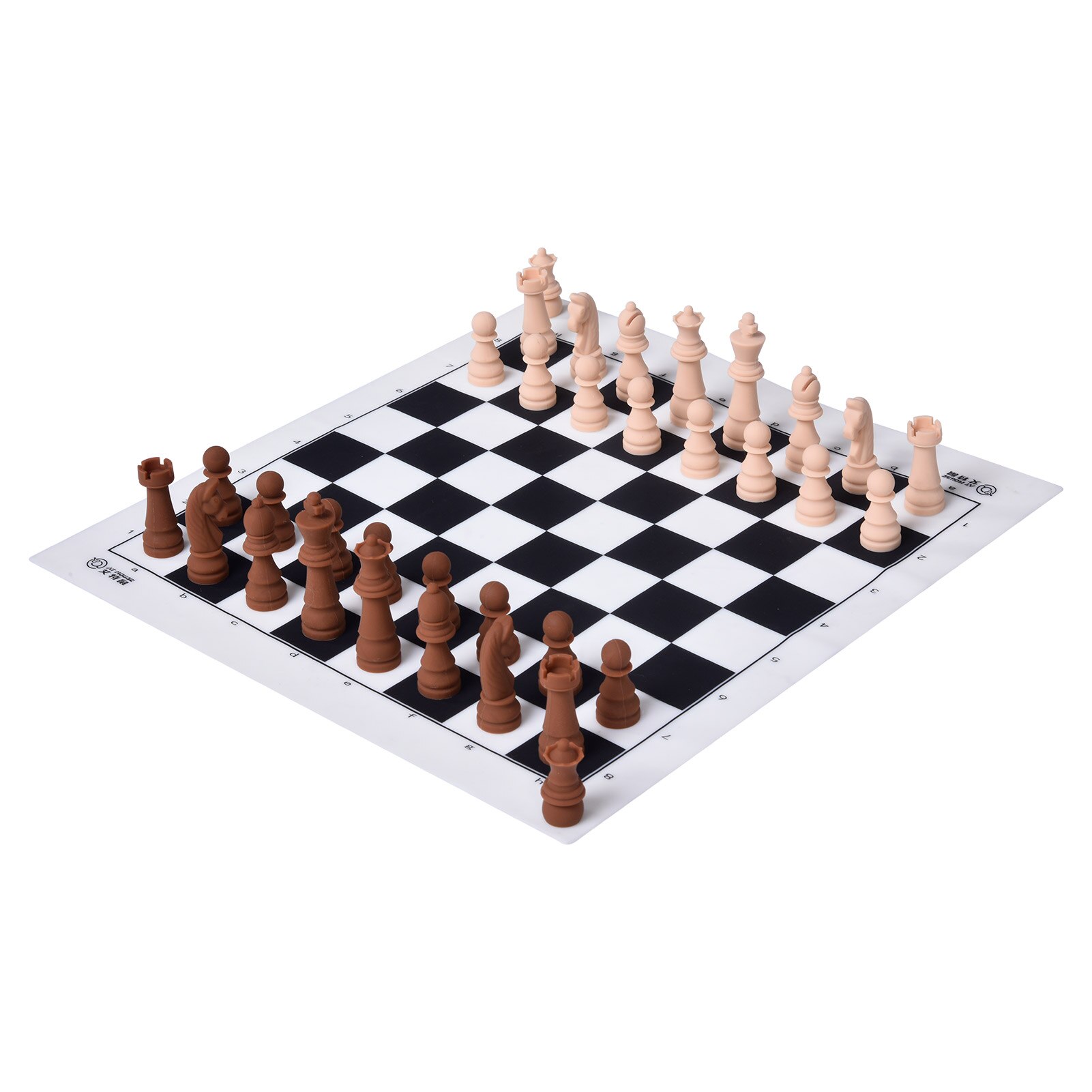 International Chess Folding Chess Set With Vinyl Chessboard Board Games Travel Chess Convenient Lightweight Board Game Toy: Default Title