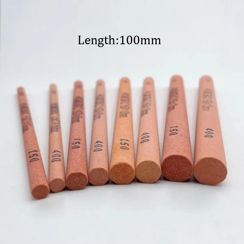 5pcs Round Polishing Oil Stone Fine Grinding Oilstone Strip Sharpening Knife Stone for Knives Kit Metal Alloy Steel Φ3~12mm