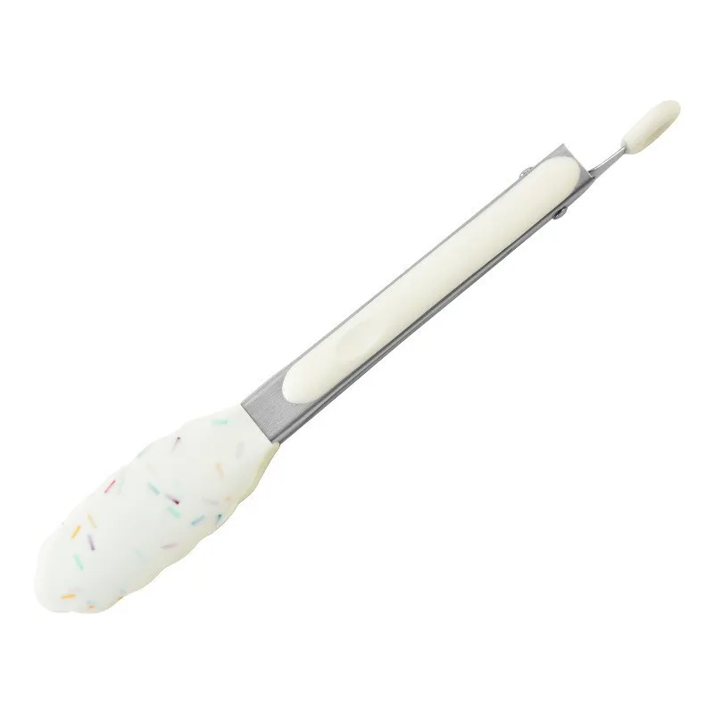 Color Dot Silicone Kitchenware Long Handle Soup Spoon Colander Frying Spatula Egg Beater Household Baking Cooking Tools: army green