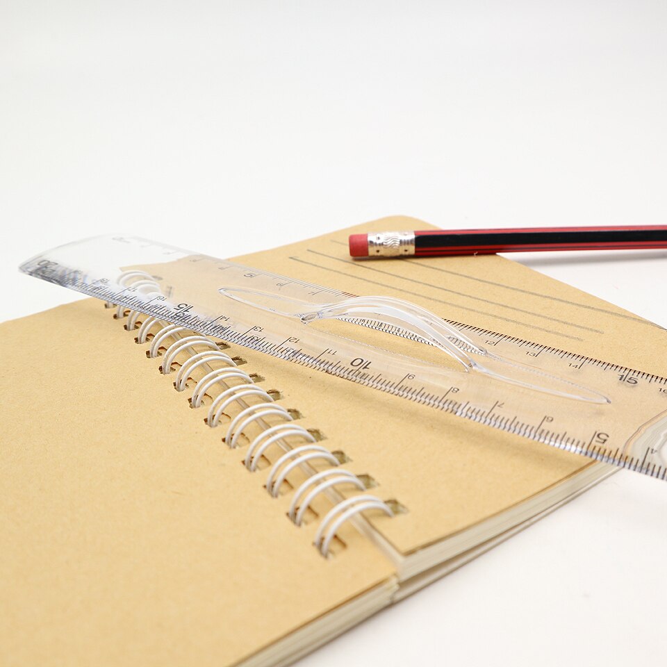 20cm Drawing Ruler Easy To Take Plastic Three-dimensional Technical Students Maths Geometry Ruler Office School Supplies