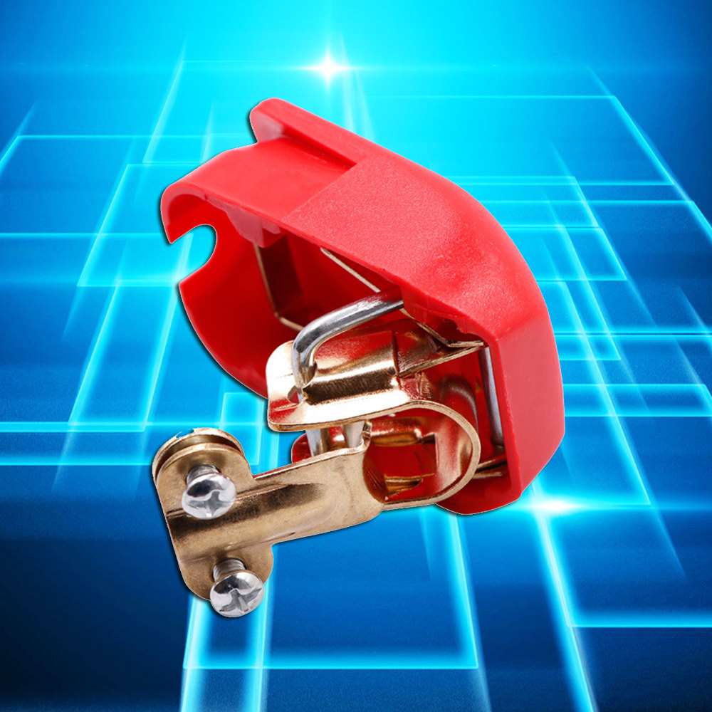 2pcs Car Boat Battery Terminal Connector Clamp Clip Negative Positive Blue/ Red