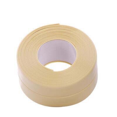 Abdichtung Streifen Abdichtung Band Bad Dusche Waschbecken Abdichten Band Weiß PVC Selbst Klebstoff Wasserdicht Wand Band für Bad Küche: Beige / 22mm