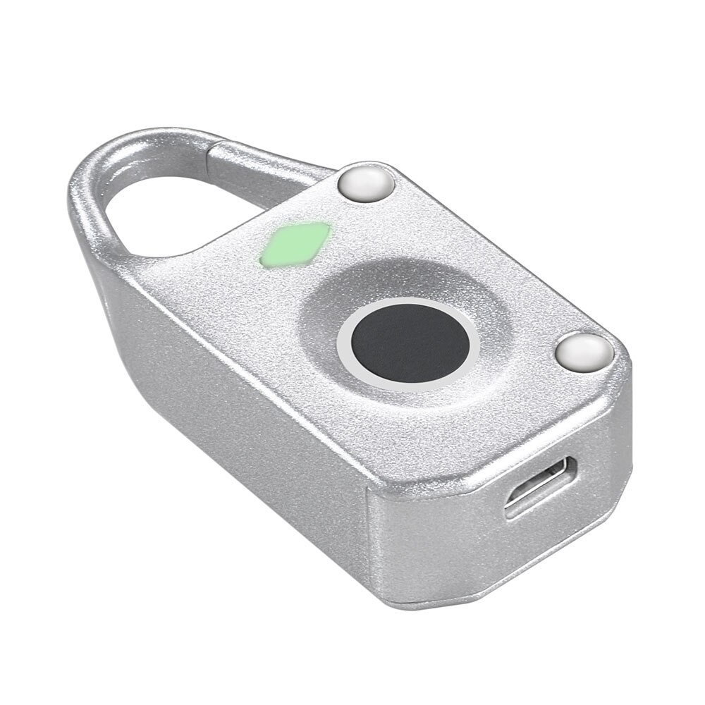 Smart nyckelfri dörr fingeravtryckslås snabb upplåsning usb uppladdningsbart hänglås bagage fall ryggsäck lås
