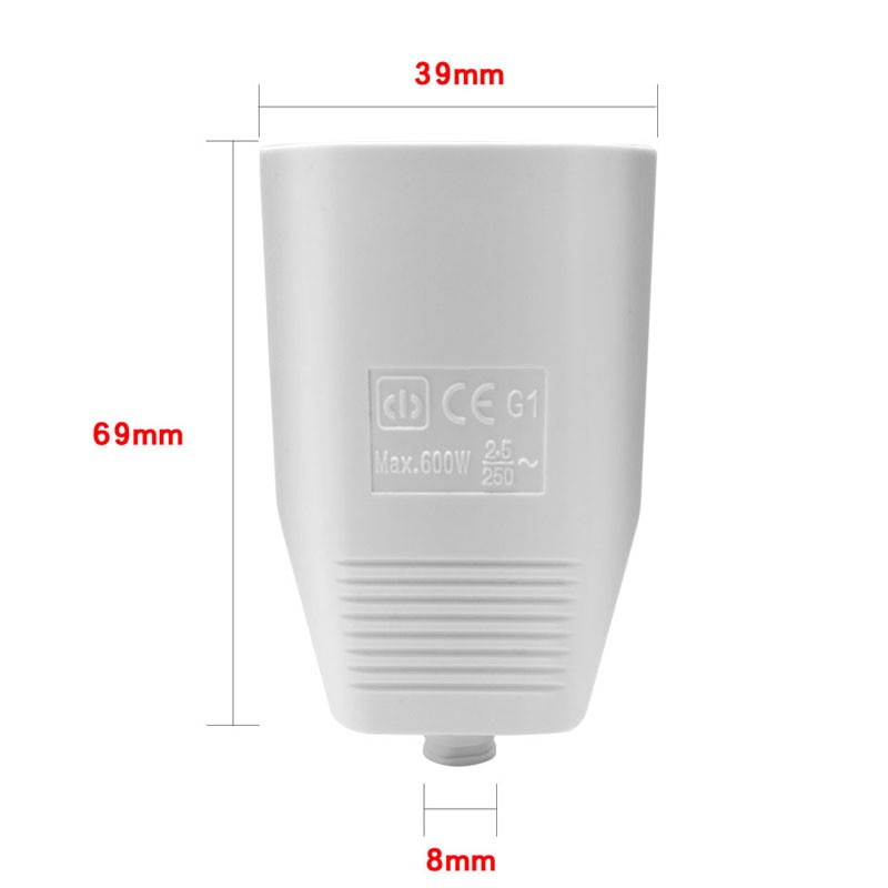 Eu European Rewireable Outlet Electric Plug Socket 2 Pin Female Male Wiring Plugs and Sockets AC Power Connector Covertor: White Socket