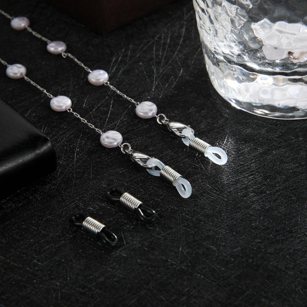 Skyrim Chic Pearl Beaded Glasses Chain for Women Sunglasses Chains Lanyards Neck Strap Rope Reading Eyeglasses Cord Holder: E-Silver