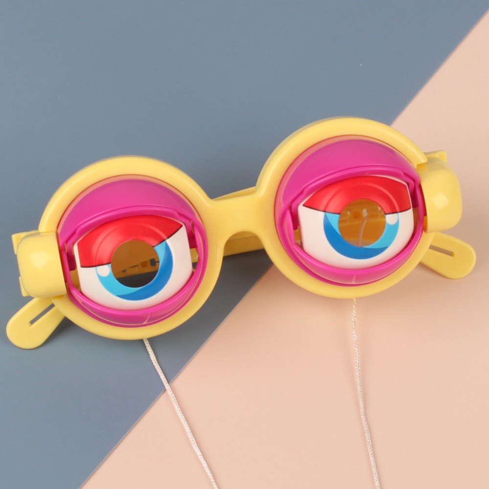 Novedad creativa, gafas de broma divertidas para niños, juguetes de plástico con ojos locos, juguetes de , trucos para niños, de Navidad y cumpleaños: Negro