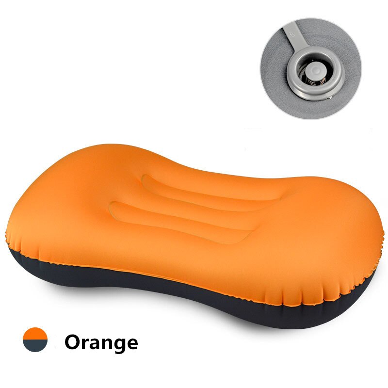 Oreiller Gonflable Portable De Voyage - 43x28 Cm, Housse Amovible - Pour Avion, Voiture, Camping