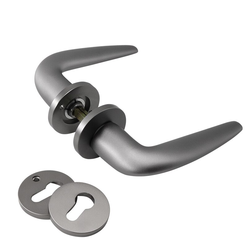 Marie  lh3019 moderne aluminium deurkruk voor binnendeuren, duurzame grendel met magneetslot, deurbeslag voor slaapkamer: Grijze deurgreep