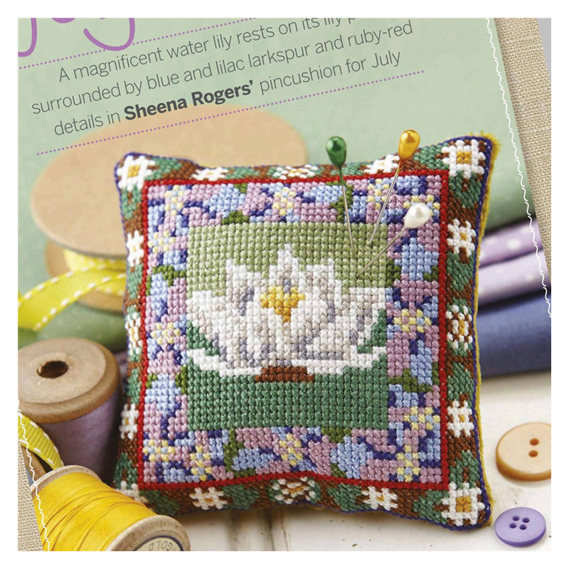 Cross Stitch Pin Needle Cushion 039 14ct Biscornu Needlework DIY Kit Embroidery Set Counted Cross-Stitching Pincushion