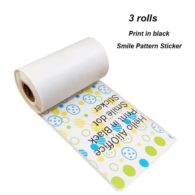 Papier auto-adhésif thermique 57mm, papiers d'étiquettes imprimables pour imprimante de poche M02/M02S/M02Pro, papier Photo autocollant pour iphone: Patterned Sticker D