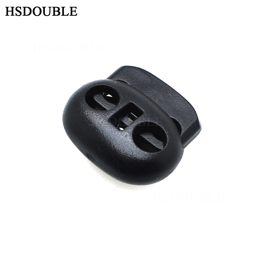 HSDOUBLE Cord Lock Bean Toggle Stopper Plastic Size:20mm*21mm*8mm Toggle Clip Black