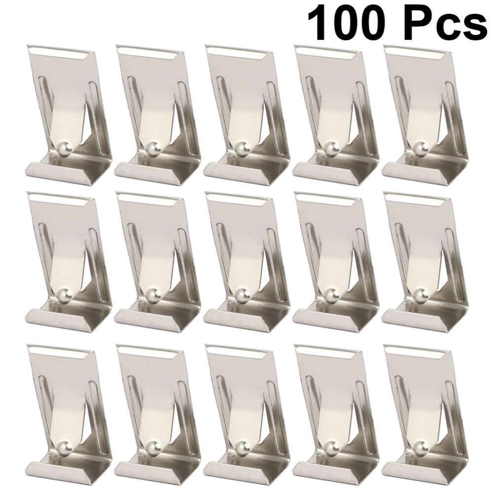 100 stuks fotolijstklemmen, fotohangers, fotohaken voor het ophangen van fotolijsten (zilver)