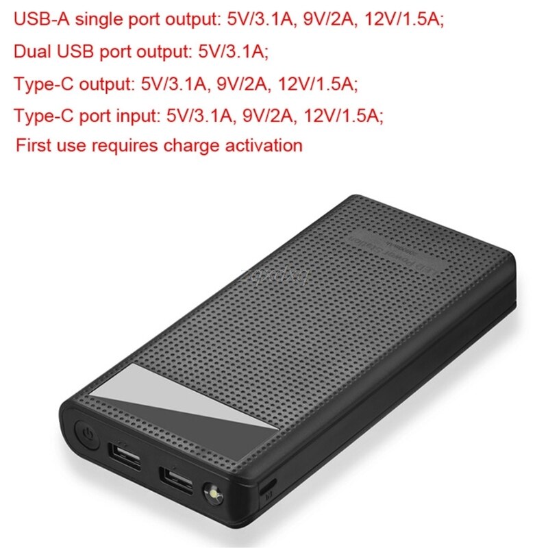 Tipo C Dual USB QC3.0 7x18650 Batteria FAI DA TE Scatola di Accumulatori E Caricabatterie Di Riserva del Caricatore Per Il Telefono Cellulare Whosale &amp; Dropship