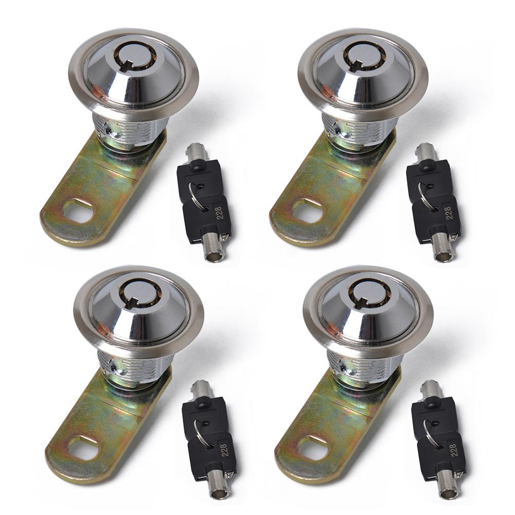 Tubular Cam Locks with Keys Zinc Alloy Electric Cabinet Car Tool Box Locks: 4pc