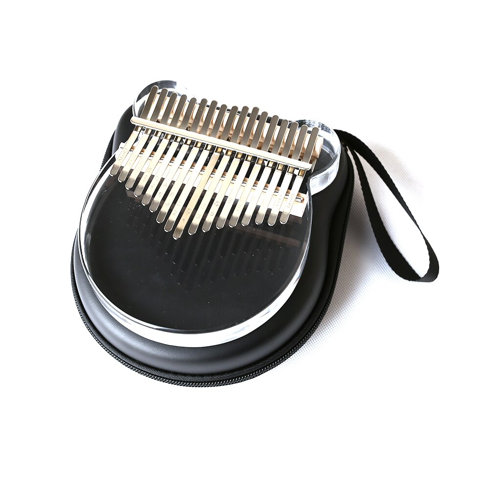 Transparent Bear Shaped 17 Keys Kalimba Musical Instrument Acrylic Thumb Finger Piano African Sanza Mbira with Tuning Hammer Box