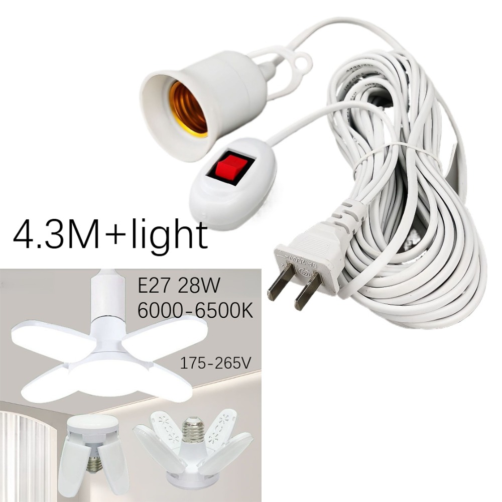 3/5/8/10m Lamp Bases Universal With Switch Led Bul... – Grandado