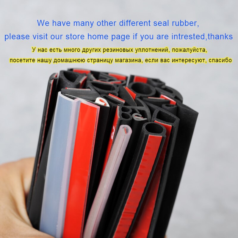 4 Meters Big D Small D Z P Type Waterproof Trim Sound Insulation Soundproof Weatherstrip EPDM auto rubber seal Strips