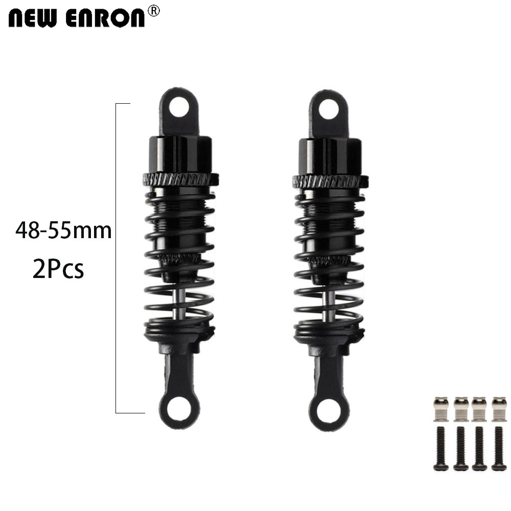 amortiguador de aceite de aleación de Metal ENRON 55mm para 1/18 RC Car WLtoys K929 A949-55 A959 A969 A979: Negro