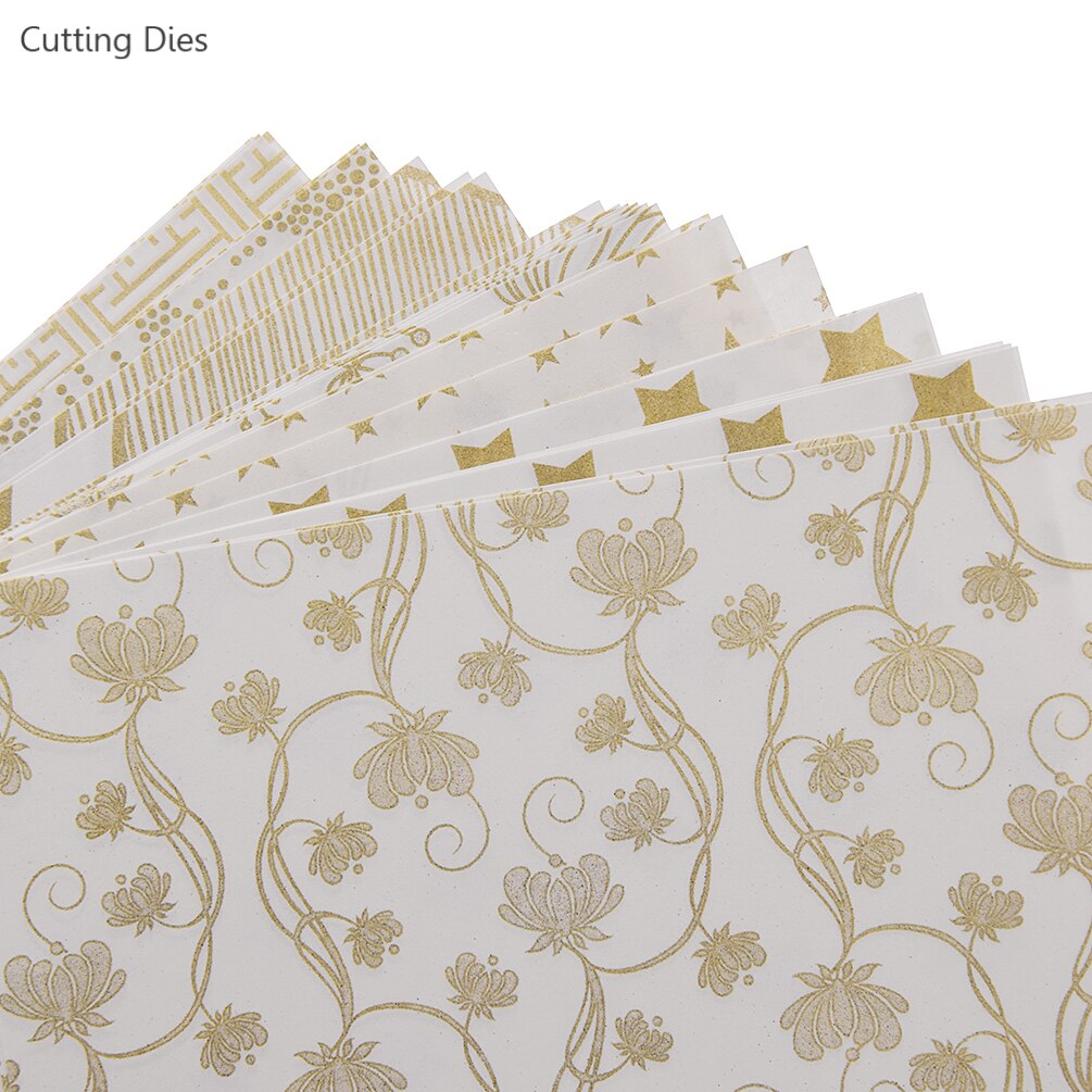 24Sheets/lot Random Pattern Stamping Flower Decorative Origami Paper For Card Making DIY Scrapbooking Paper Craft Journaling