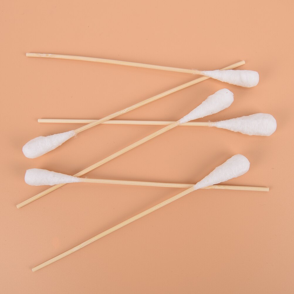 20 piezas 20cm maquillaje de belleza para mujeres hisopo de algodón hacer palos de madera nariz y orejas de limpieza cosméticos cuidado de la salud