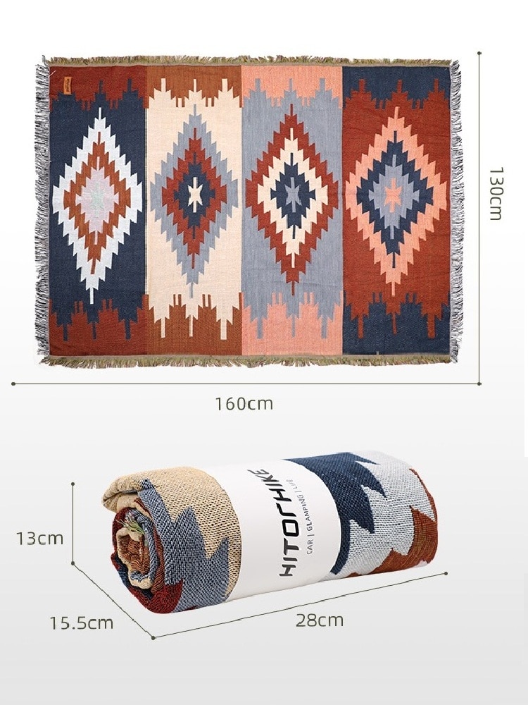 Hitorhike-mantas bohemias portátiles con patrones geométricos para exteriores, edredones, toallas, capa, senderismo, picnic, viaje, decoración