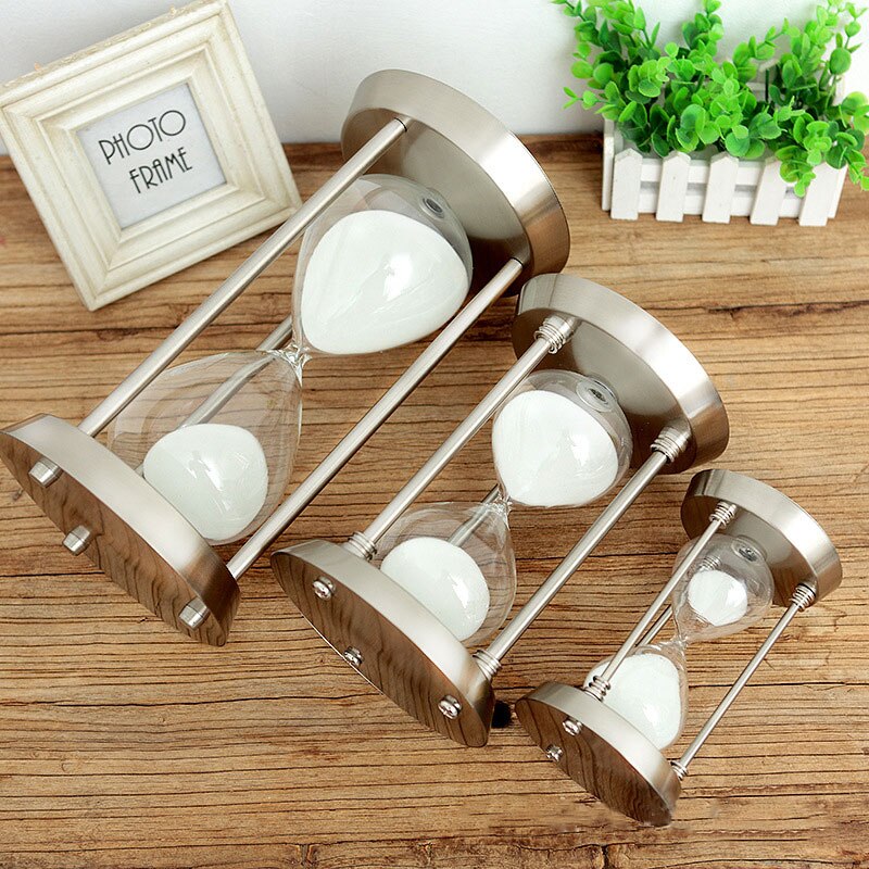 Metal Hourglass Timer Home Desktop Decor Hourglasses Countdown Decoration Timing Hourglass Crafts Home Office Decorations