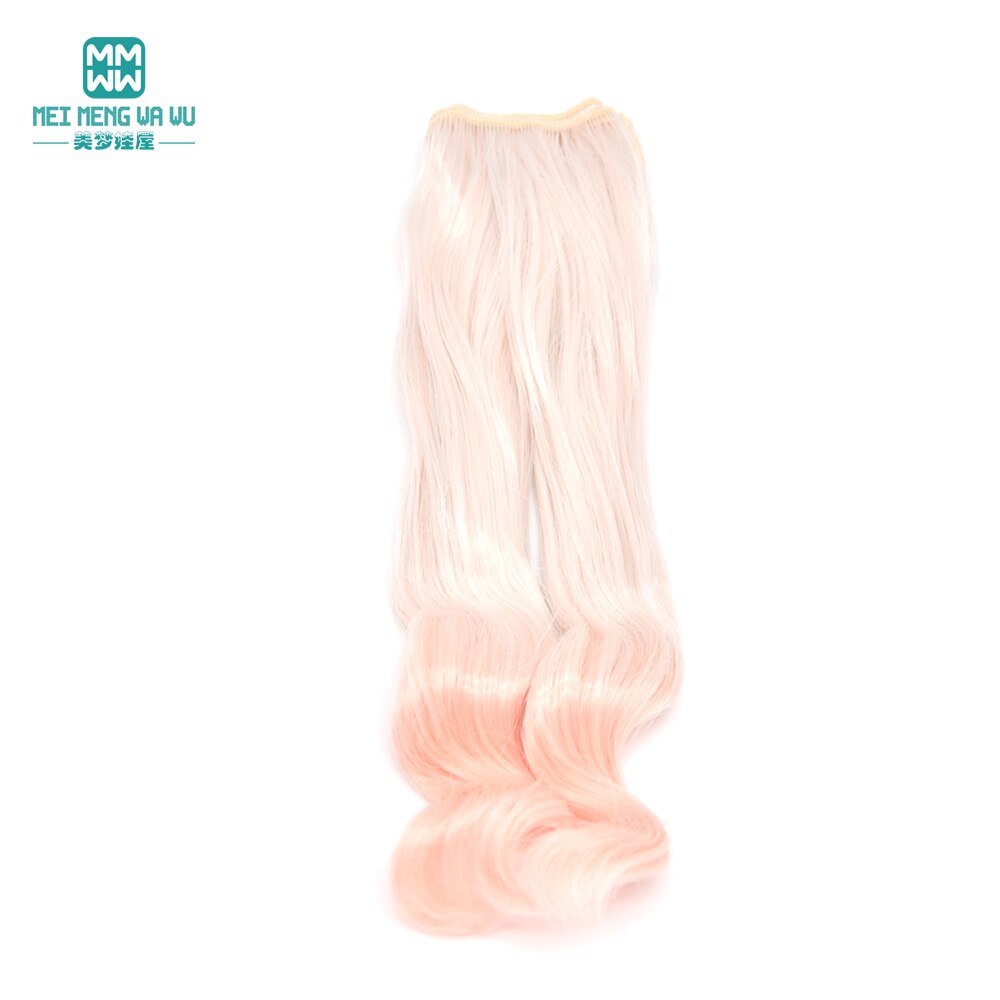 1 Stück 20 cm * 100 cm natürliche schwere Locken Perücken/Haar für 1/3 1/4 1/6 BJD/SD Puppenzubehör: Braun