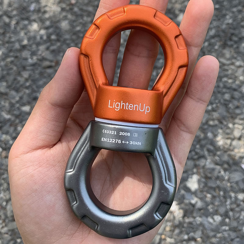 Cuerda giratoria para sedas aéreas, dispositivo giratorio de 30KN para baile, hamaca, escalada