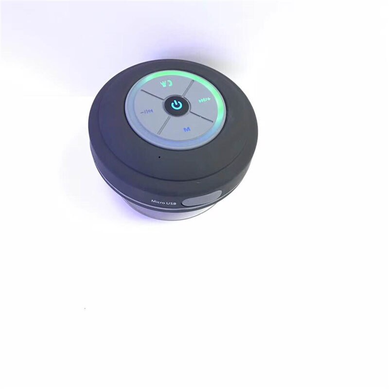 Altavoz inalámbrico portátil Mini Q9 impermeable Bluetooth sonido de música Carro de agua altavoces resistentes baño ducha Bar PK A9: Black