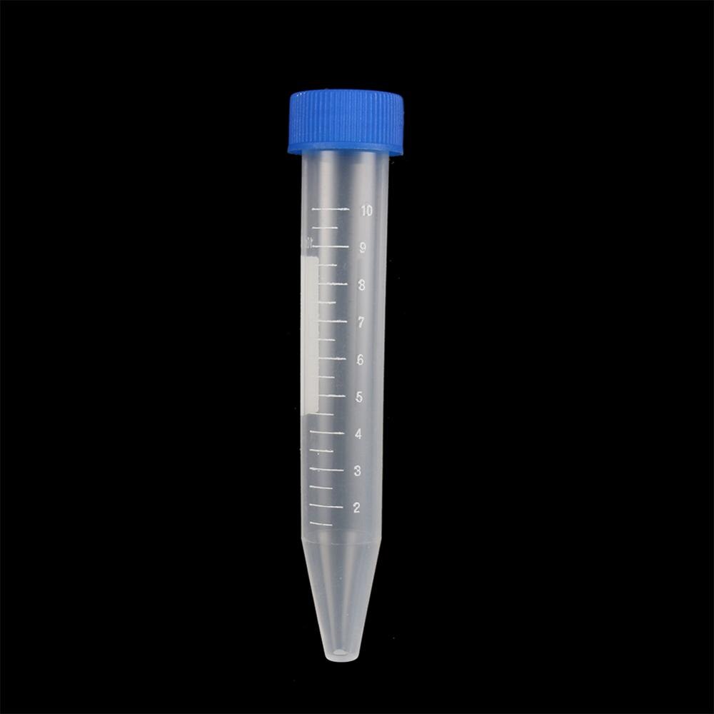 10Pcs 10ml Screw Cap Cone Bottom Plastic Centrifuge Test Tube Reagent Bottle Sample Analysis Vial Container Laboratory Supplies