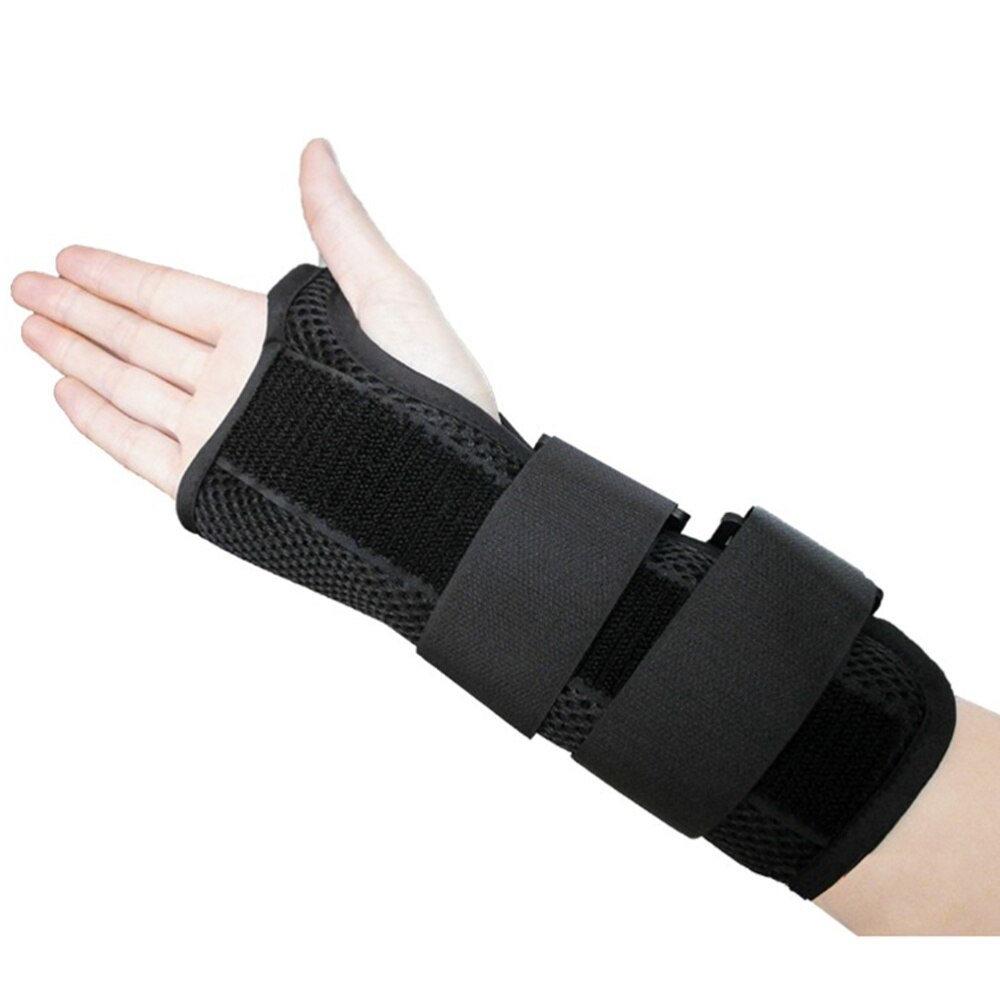 Adjustable Wrist Brace Removable Splint Universal Support for Fracture Carpal Tunnel Tendonitis Wrist Pain Sports Injuries - Siz: Red