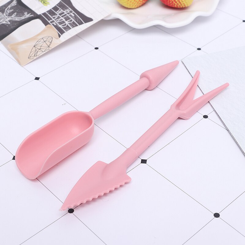 Sowing succulents transplant seedlings planted tool Bonsai fertilizer drilling device Garden Planter kit DIY Accessories: 2pcs  pink