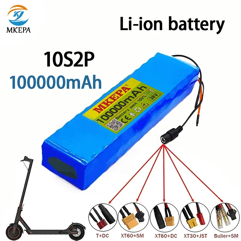 10S2P 36V 100000 MAh 42V Elektrische Scooter Batterij Lithium Elektrische Scooter 800W Elektrische Scooter Batterij 10s2p 36V Batterij