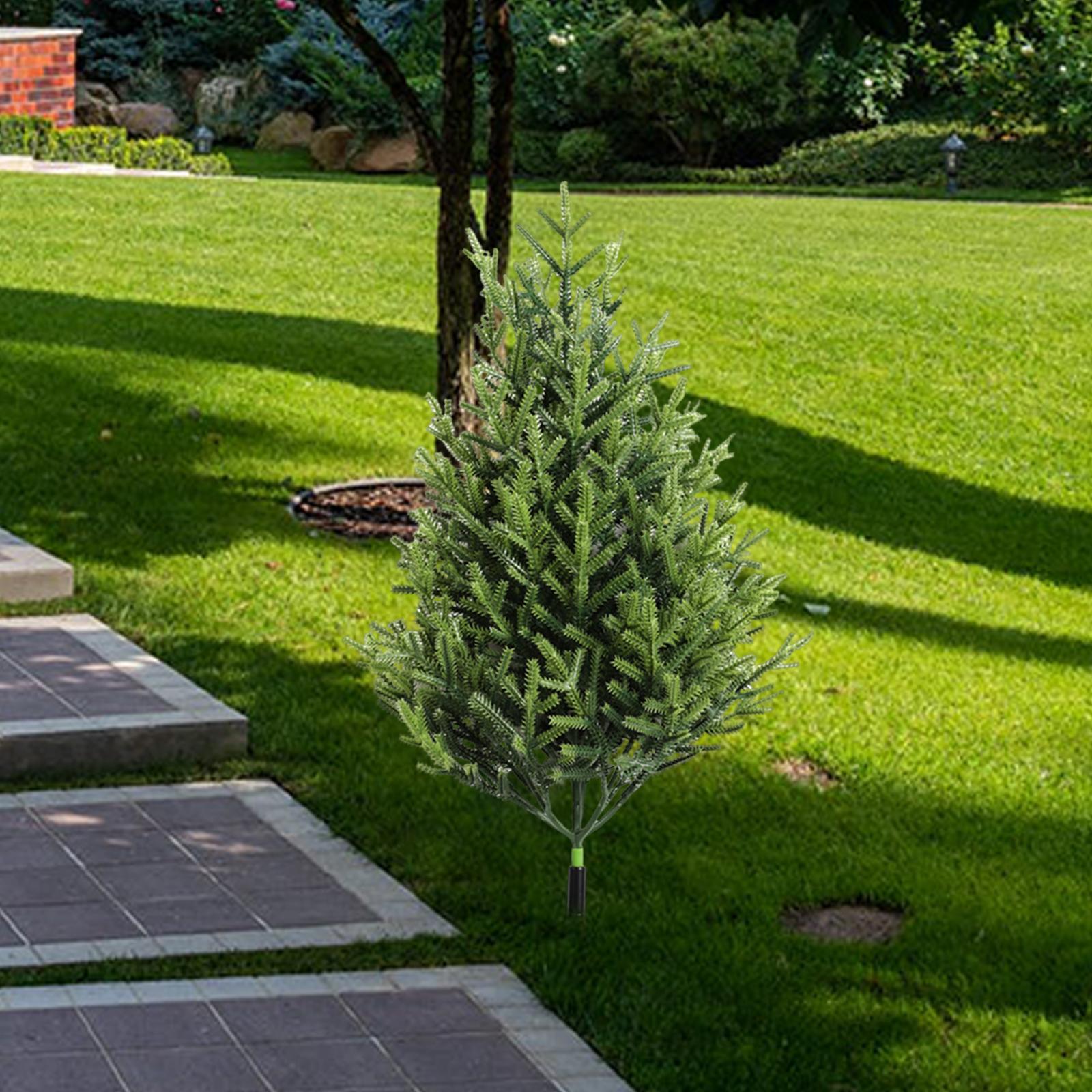 Artificial Tree with Ground Stake Realistic Bushes Plants Artificial Greenery Shrubs for Outdoor Yard Front Porch Xmas Decors