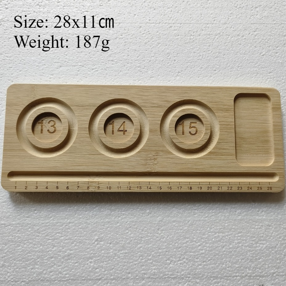 1 zestaw drewniana flokowana taca robić koralików DIY bransoletka naszyjnik elementy robić wyrobu biżuterii organizer robić koralików szara tablica z koralikami narzędzie pomiarowe: SZARY