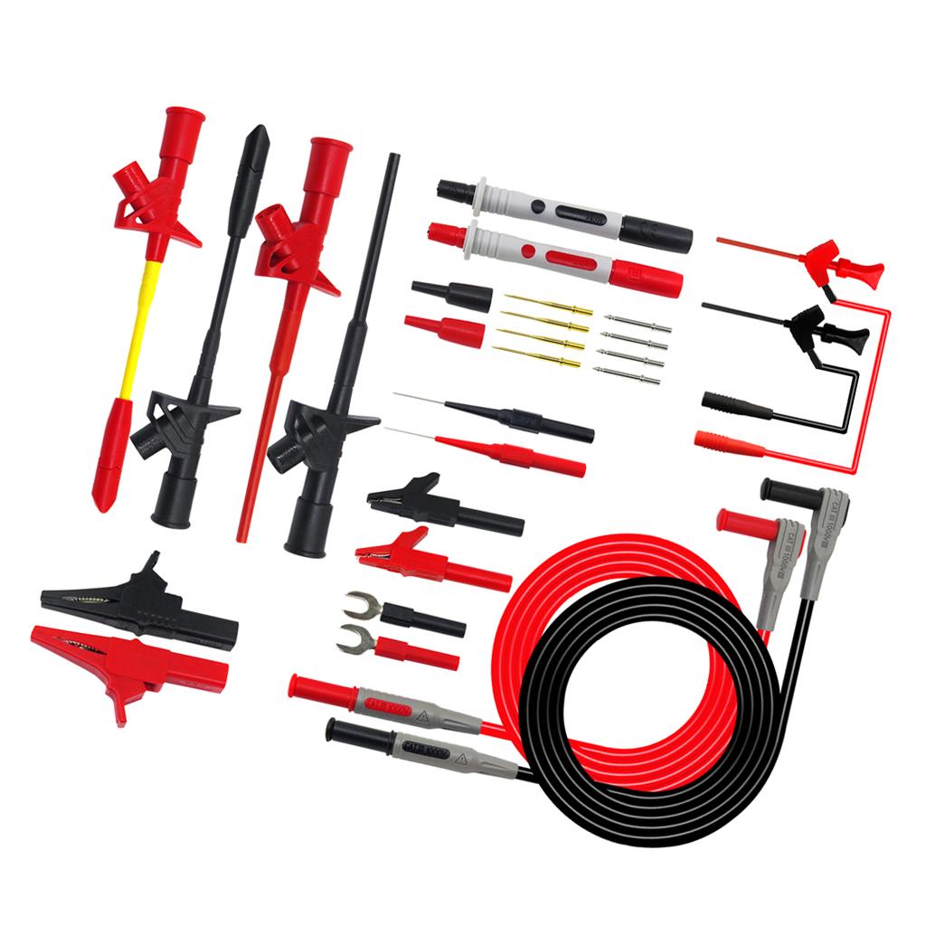 Multimeter Probe Test Kit With Alligator Clips Replaceable Probe Tips
