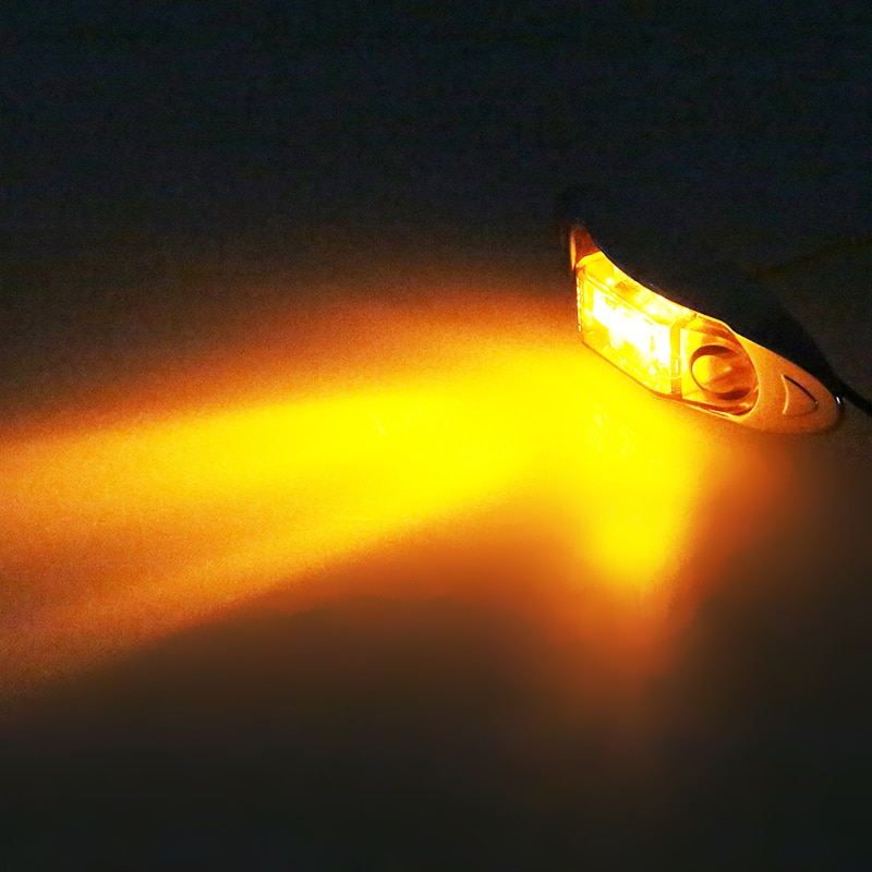 10 stücke 3LED Bernstein Warnung Lampen Leucht Auto Seite Marker Signal Lichter Linse Fahren Freiheit Lampe Lkw Anhänger Zubehör