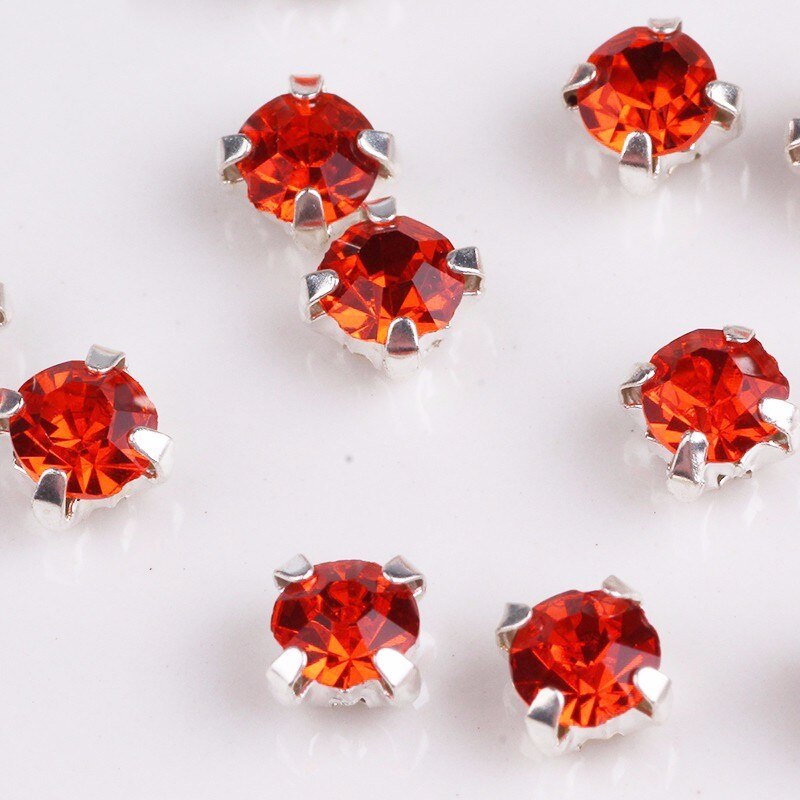 Pulaqi 4mm 100 stks Glas Steentjes Naaien Diamant Vorm Voor Kleding Naald Sticker Op Applique Naaien Voor Kleding bruiloft Decor F: picture color 8