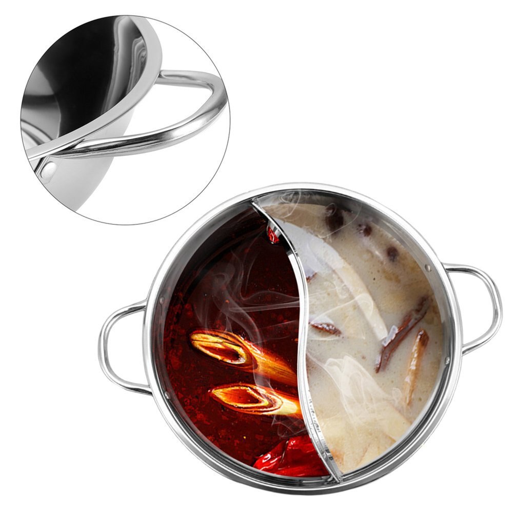 30cm Edelstahl Topf Induktion Herde Gasherd Kompatibel Topf Haushalt Küche Herde Suppe Topf Kochen Heißer Topf liebhaber