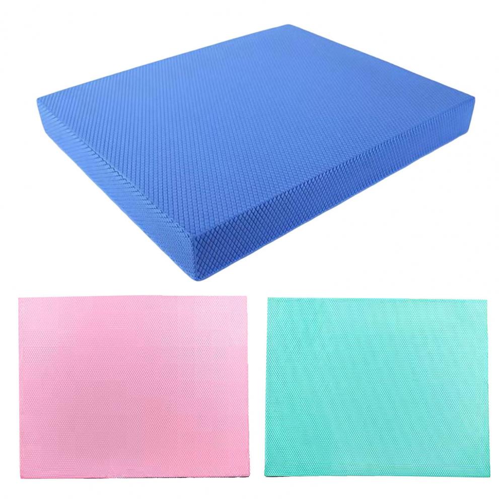 Yoga balansmatta män kvinnor sjukgymnastik högdensitets tpe-skumdyna kärnstyrka stabilitetsträning halkfri fitnessmatta: Gul