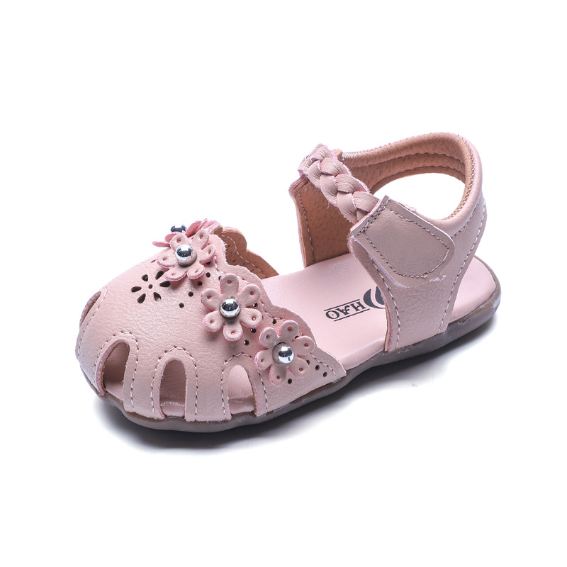 Dziewczynek sandały buty dla małego dziecka wiosna lato moda kwiaty płaskie buty ogrodowe dzieci 0-3 lat infantil buty drewniaki Sandalias
