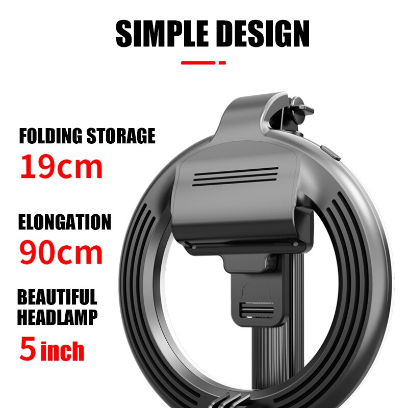 Photo LED Selfie Stick Ring Fill Light Dimmable Camera Phone Ring Lamp with Stand Tripod for Makeup Video Live Studio QJ