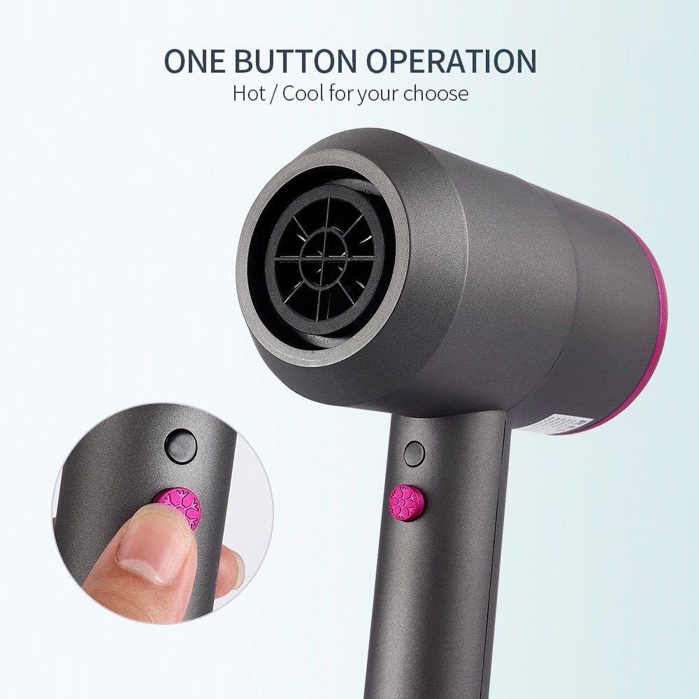 2000W Strong Wind Power Electric Hair Dryer &Cold Wind Negative Ionic With 3 Type Air Collecting Nozzles Dryer