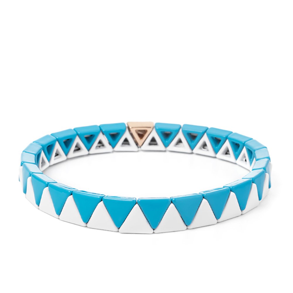 Conjuntos de pulseras de cuentas de colores para mujer, pulseras elásticas bohemias, brazalete de Metal, proveedores de joyería al por mayor, nueva: Oro oscuro