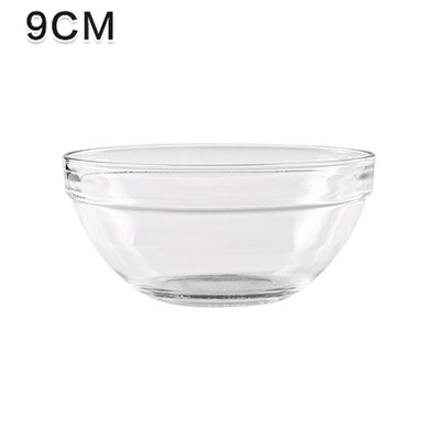 Transparante Glazen Kom Huishoudelijke Dessert Fruit Slakom Grote Hittebestendig Soep Kom Creatieve Eten Kleine Servies Instant: Glass bowl 9CM